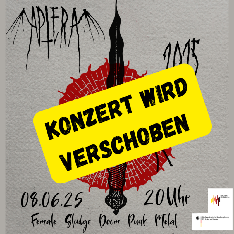 APTERA - KONZERT VERSCHOBEN!!